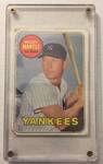 Original 1969 Topps Mickey Mantle New York Yankees Baseball Card