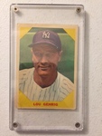 Original 1960 Fleer Lou Gehrig New York Yankees #28 Baseball Card