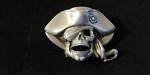 Solid Pewter Pirate Belt Buckle
