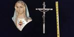 Porcelain Mary Immaculate Heart and Crucifix