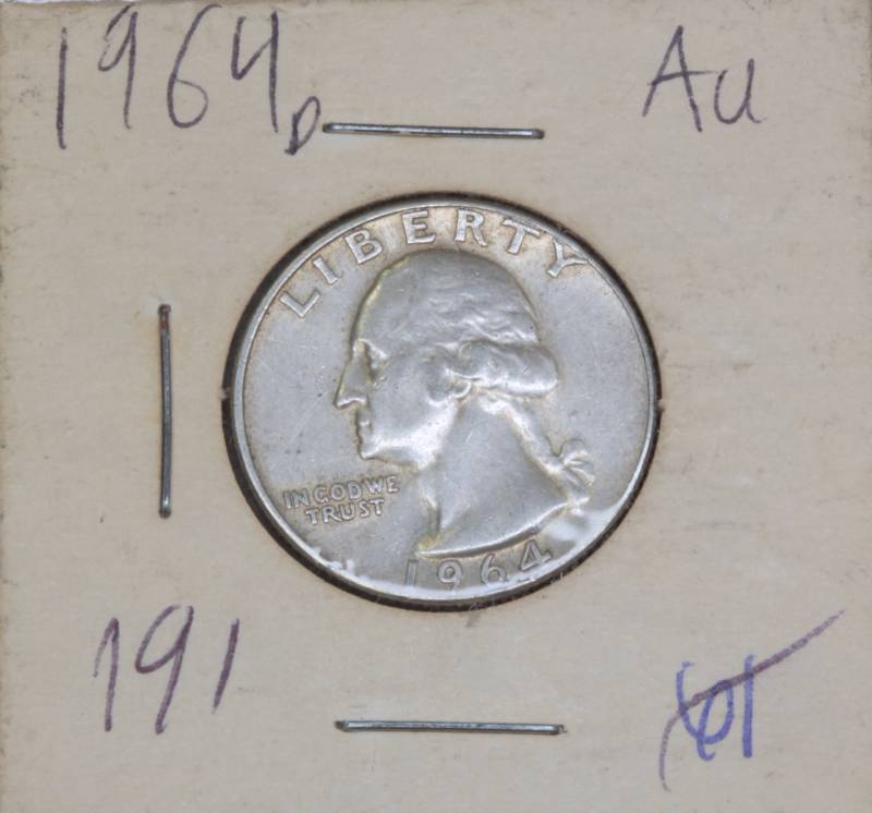 lot 4033 image: 1964D quarter- AU