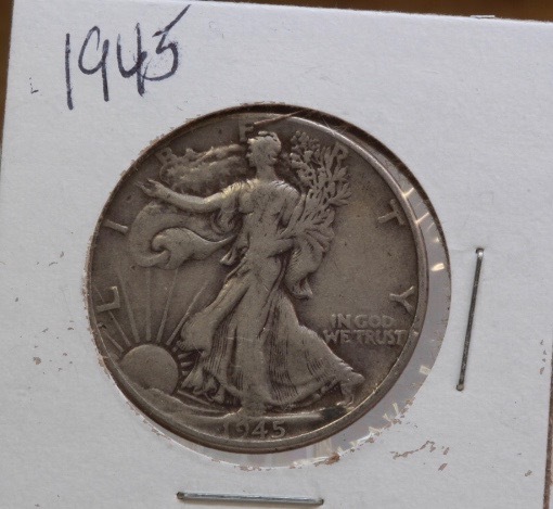lot 4051 image: 1945 Walking Liberty Half Dollar