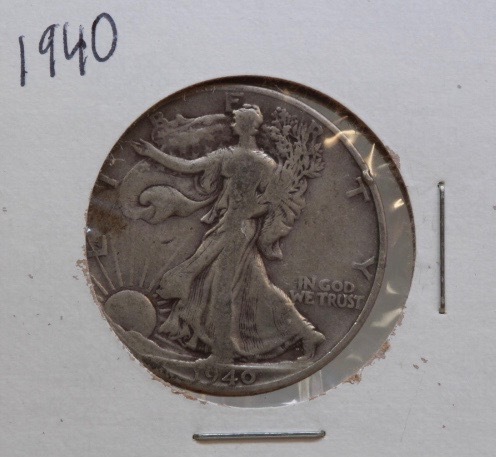 lot 4053 image: 1940 Walking Liberty half dollar
