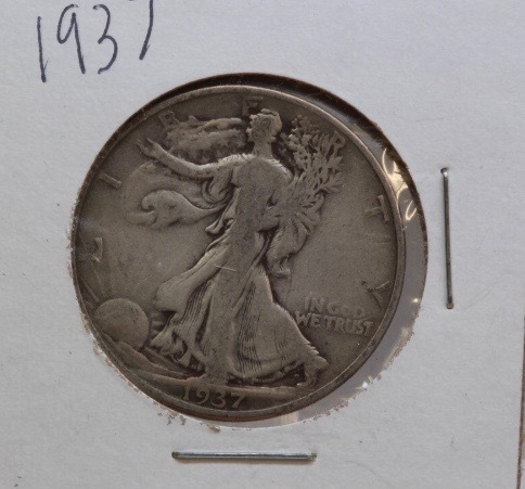 lot 4054 image: 1937 Walking Liberty half dollar