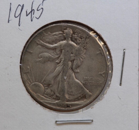 lot 4055 image: 1945 Walking Liberty Half Dollar