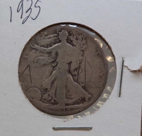 lot 4056 image: 1935 Walking Liberty half dollar