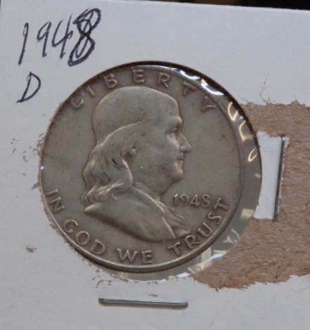 lot 4059 image: 1948 D Franklin half dollar