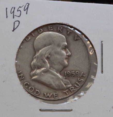 lot 4060 image: 1959 D Franklin half dollar