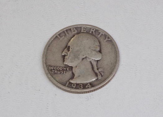 lot 4076 image: 1934 Silver Quarter