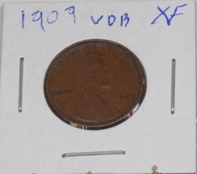 lot 4092 image: 1909 VDB Lincoln head wheat reverse penny