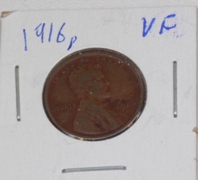 lot 4093 image: 1916 D, Lincoln head, wheat reverse penny