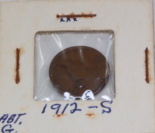 lot 4100 image: 1912 S Wheat penny
