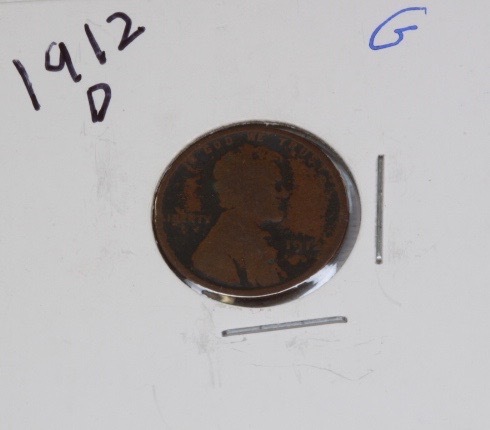 lot 4102 image: 1912 D wheat penny