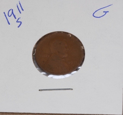 lot 4104 image: 1911 S Wheat penny