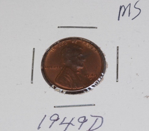 lot 4106 image: 1949 D Wheat, MS