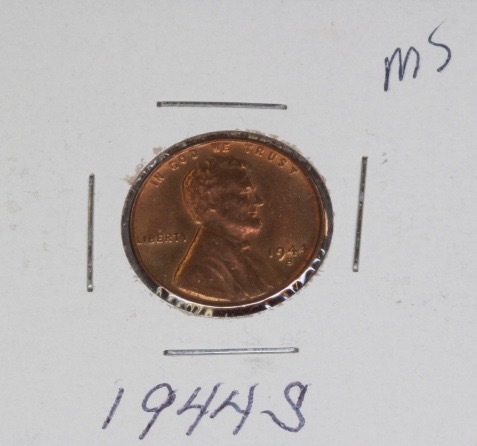 lot 4109 image: 1944 S Wheat Penny, MS