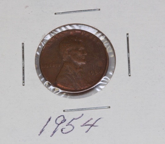 lot 4128 image: 1954 Wheat Penny