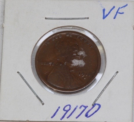 lot 4129 image: 1917 D Wheat Penny