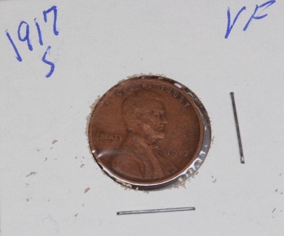 lot 4130 image: 1917 S Wheat Penny