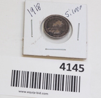 lot 4145 image: 1918 Australia dime size Silver Florin