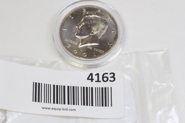 lot 4163 image: 2001 D Kennedy Half Dollar UNC