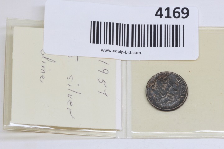 lot 4169 image: 1957 D Roosevelt Dime