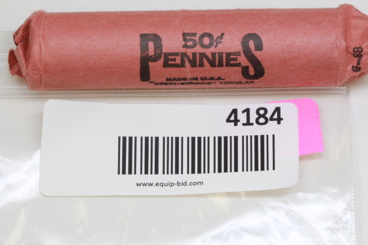 lot 4184 image: 50 wheat pennies mixed