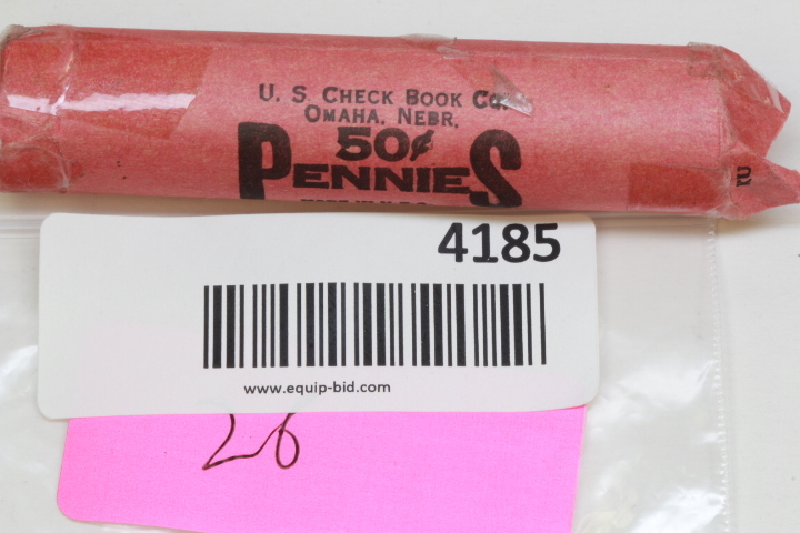 lot 4185 image: 50 wheat pennies mixed