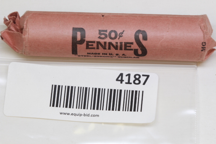 lot 4187 image: 50 wheat pennies mixed