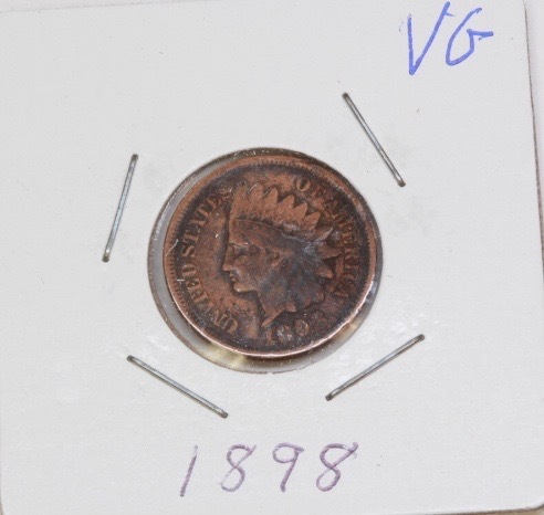 lot 4207 image: 1898 VG Indian Head Penny