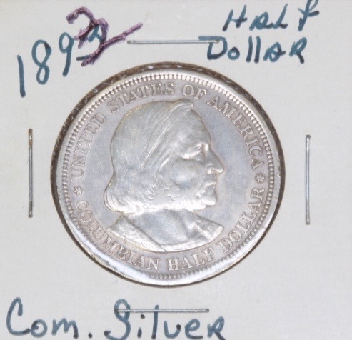lot 4221 image: 1893 Columbian Silver Half Dollar