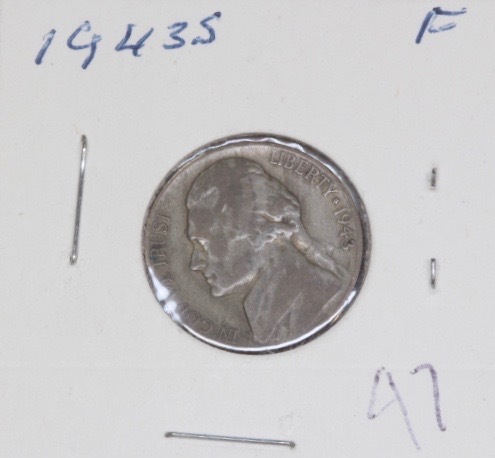 lot 4234 image: 1943 S Fine wartime nickel
