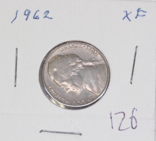 lot 4237 image: 1962 Jefferson nickel XF