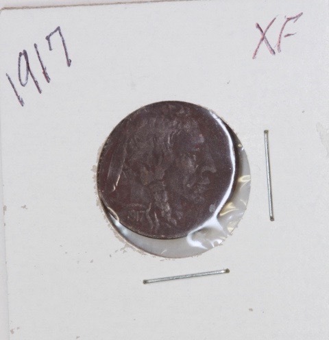 lot 4246 image: 1917 Buffalo nickel, extra fine