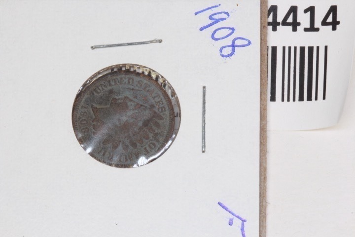 lot 4414 image: 1908 Indian head penny