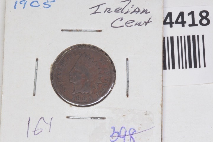lot 4418 image: 1905 Indian head penny