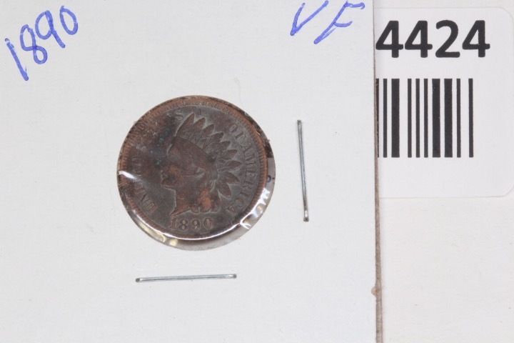 lot 4424 image: 1890 Indian Head Penny