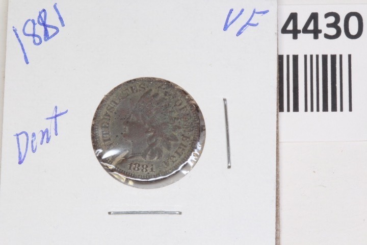 lot 4430 image: 1881 Indian head penny
