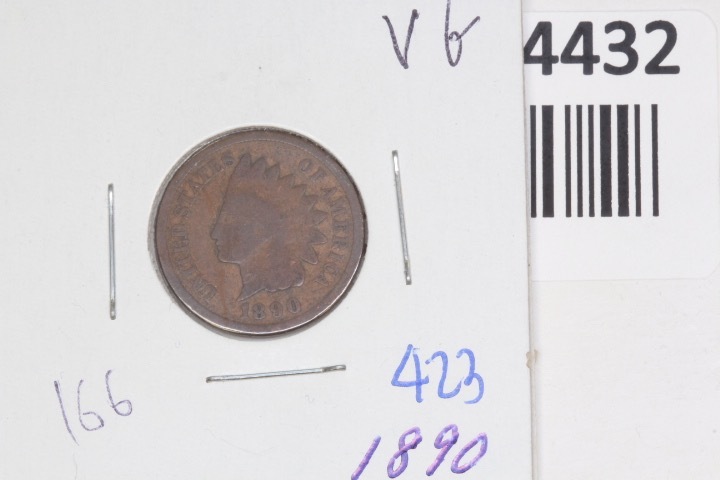 lot 4432 image: 1890 Indian Head Penny