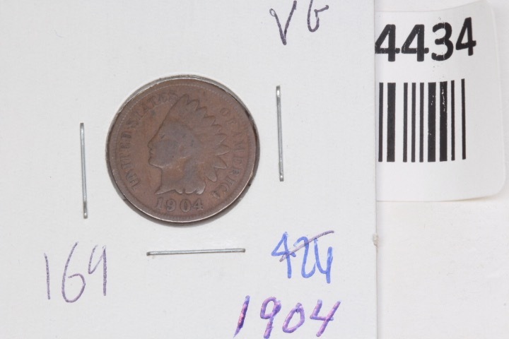 lot 4434 image: 1904 Indian Head penny