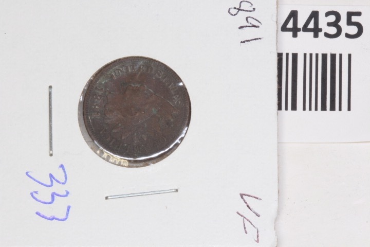 lot 4435 image: 1891 Indian head penny, VF