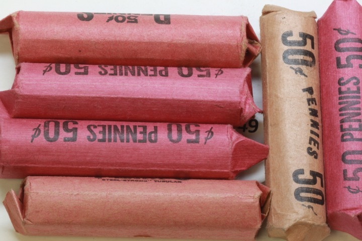 lot 4449 image: 300 Wheat pennies mixed dates and mints