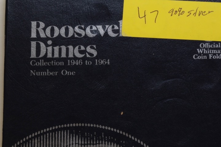 lot 4489 image: 47 Roosevelt Dimes, 1946-1964