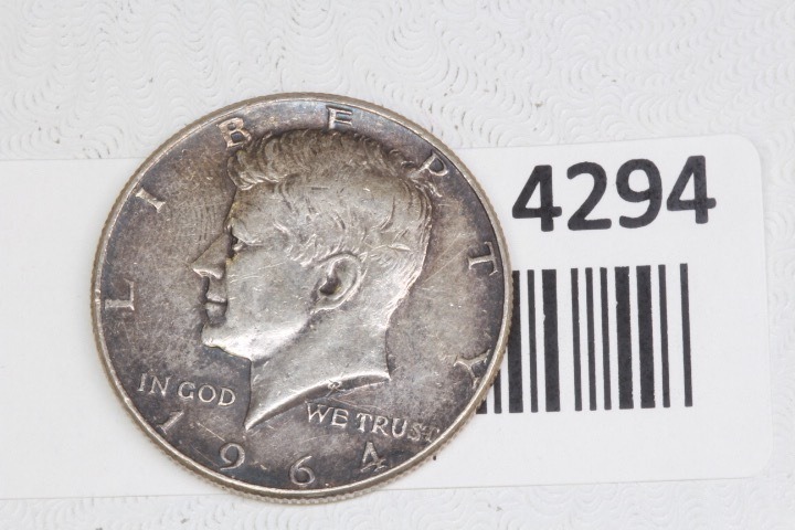 lot 4294 image: 1964 Kennedy half dollar
