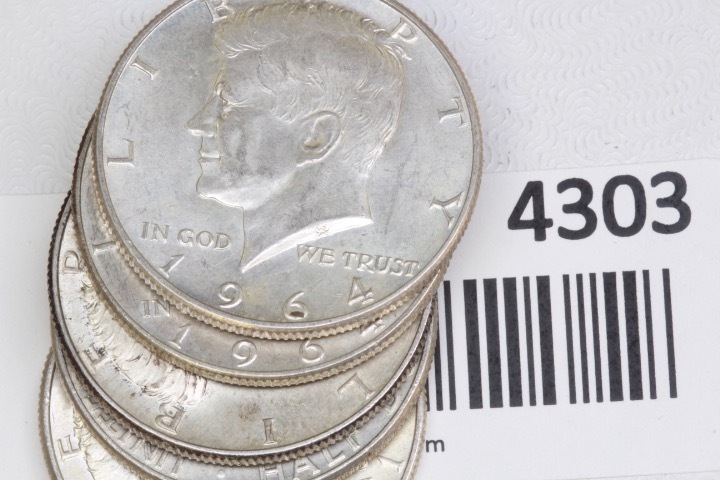 lot 4303 image: 5- 1964 Kennedy Halves