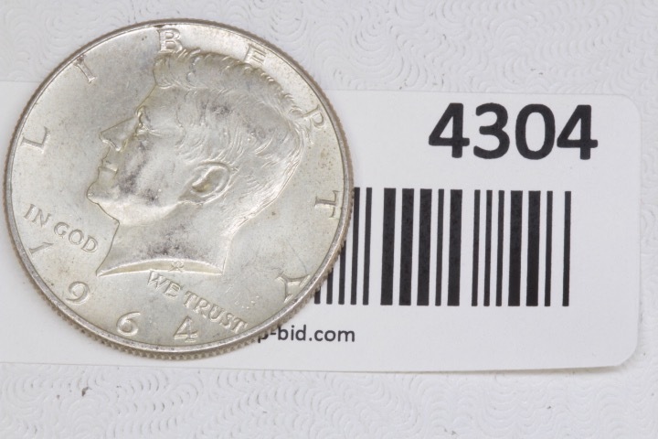 lot 4304 image: 5-1964 Kennedy halves