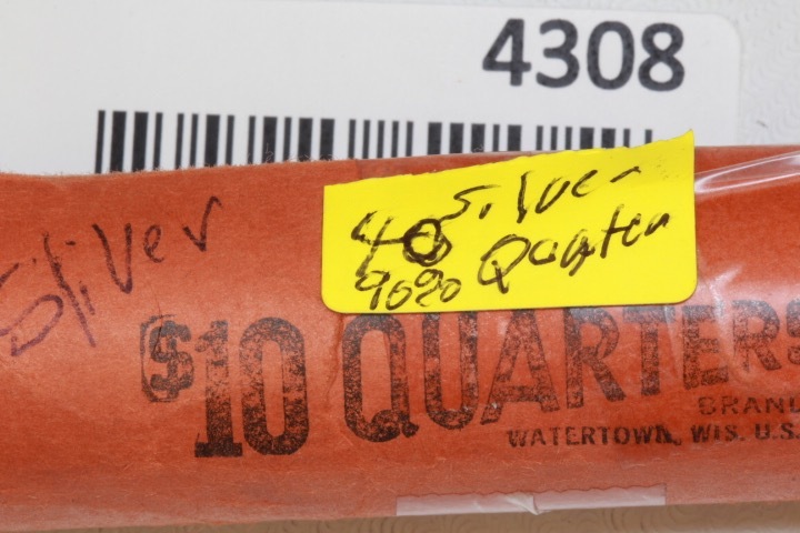 lot 4308 image: 40 silver quarters- 90% silver