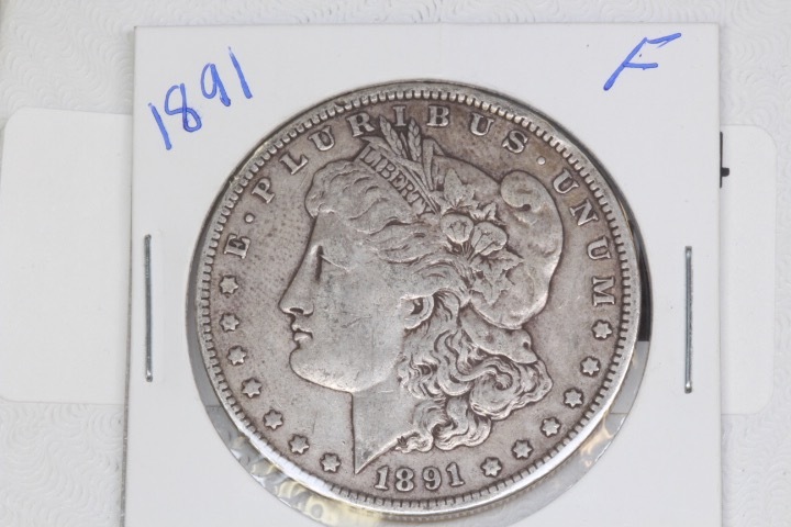 lot 4314 image: 1891 Morgan Silver Dollar
