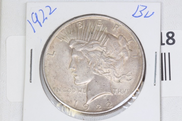 lot 4318 image: 1922 Peace Dollar, BRILLIANT UNCIRCULATED