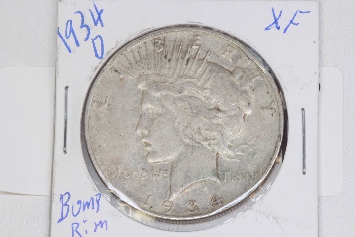 lot 4323 image: 1934 D Peace Dollar, XF